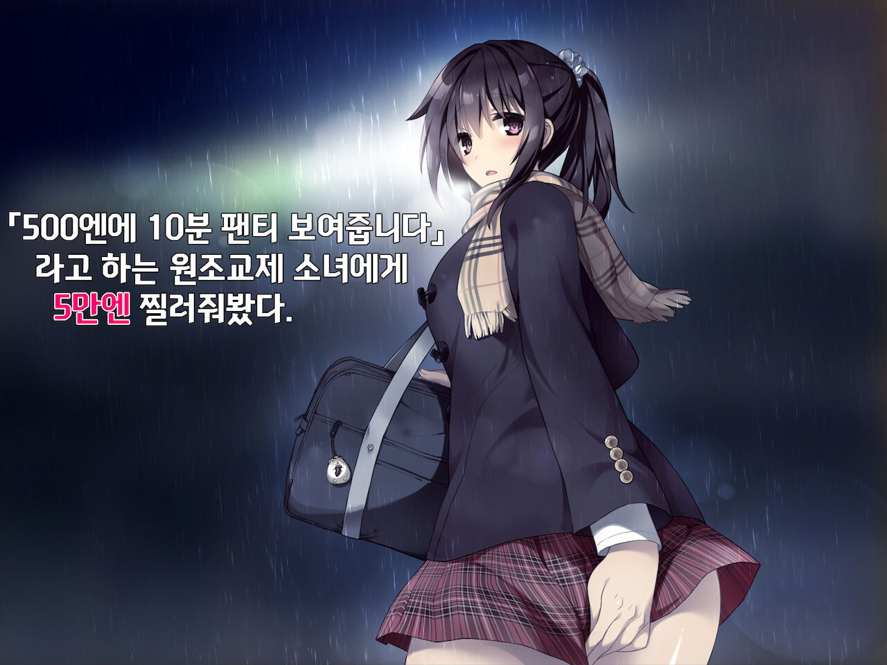 "500 Yen de 10-pun Pants Misemasu" to Iu Enkou Shoujo ni 5-man Yen Tsundemita. | 「500엔에 10분 팬티 보여줍니다」라고 하는 원조교제 소녀에게 5만엔 찔러줘봤다. page 9 full