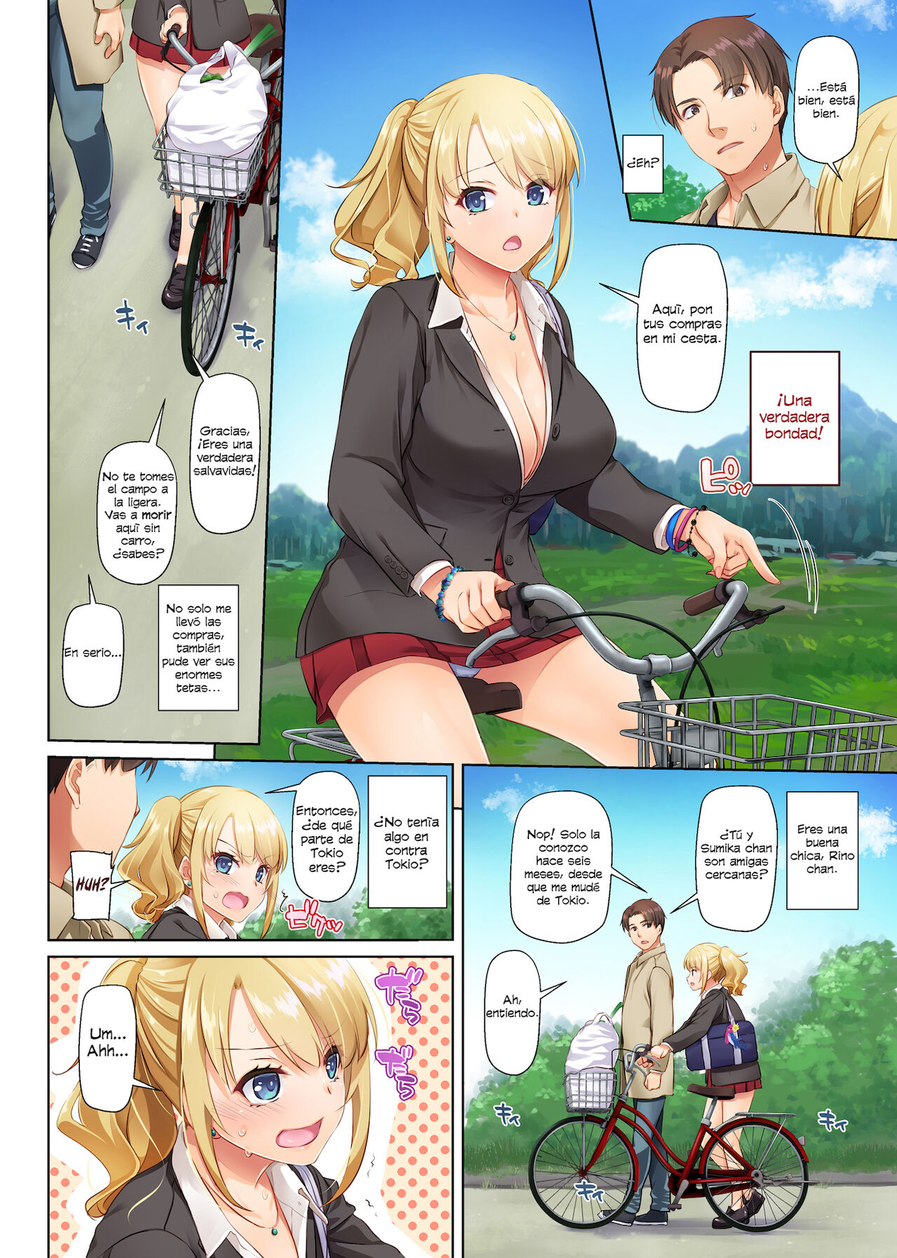 Inaka No Deaikei Gal Wa Kyonyuu Shojo!? | En el Campo las Chicas de la App de Citas Son Vírgenes Tetonas!? DLO-15 page 10 full