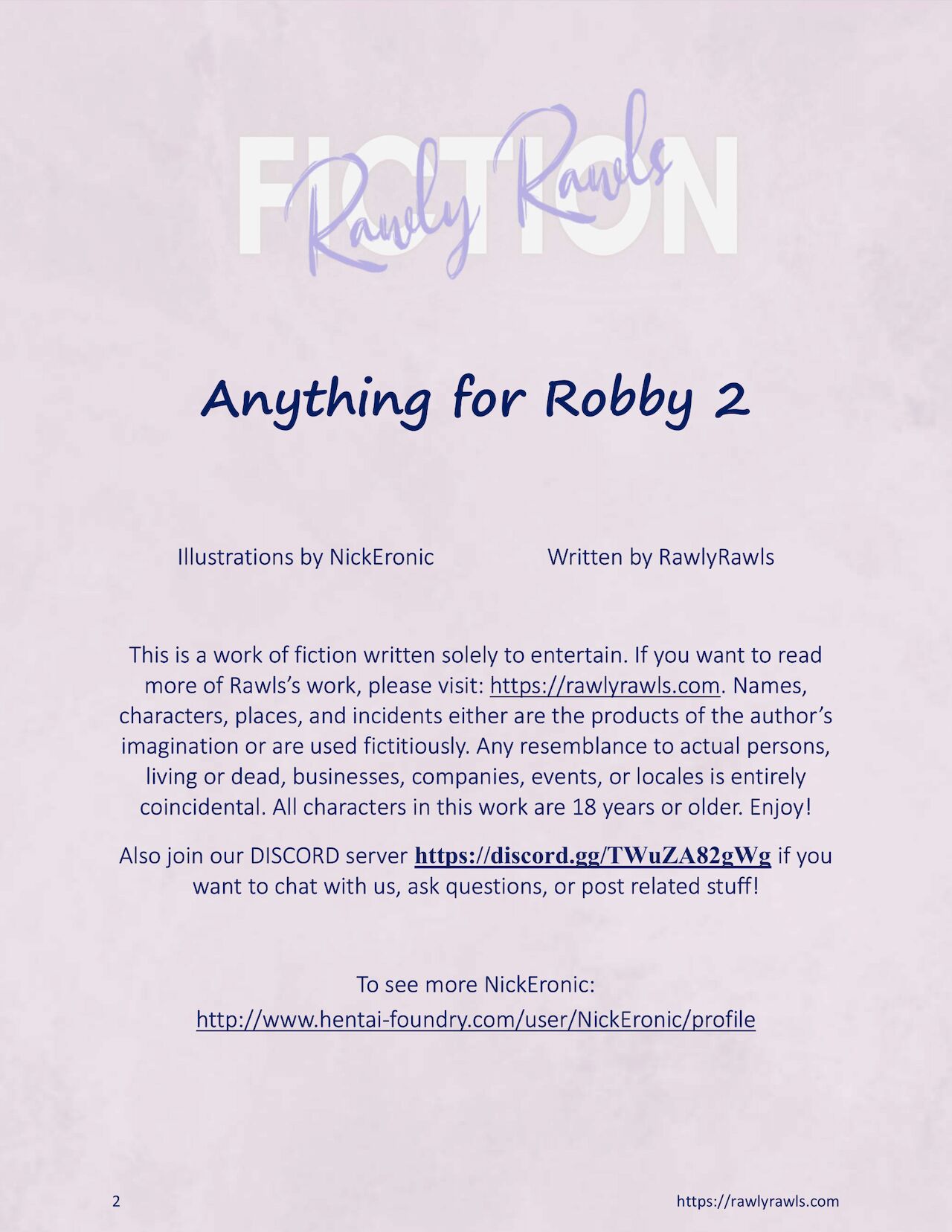 Anything for Robby Chapter 2: Rawly Rawls Fiction page 2 full