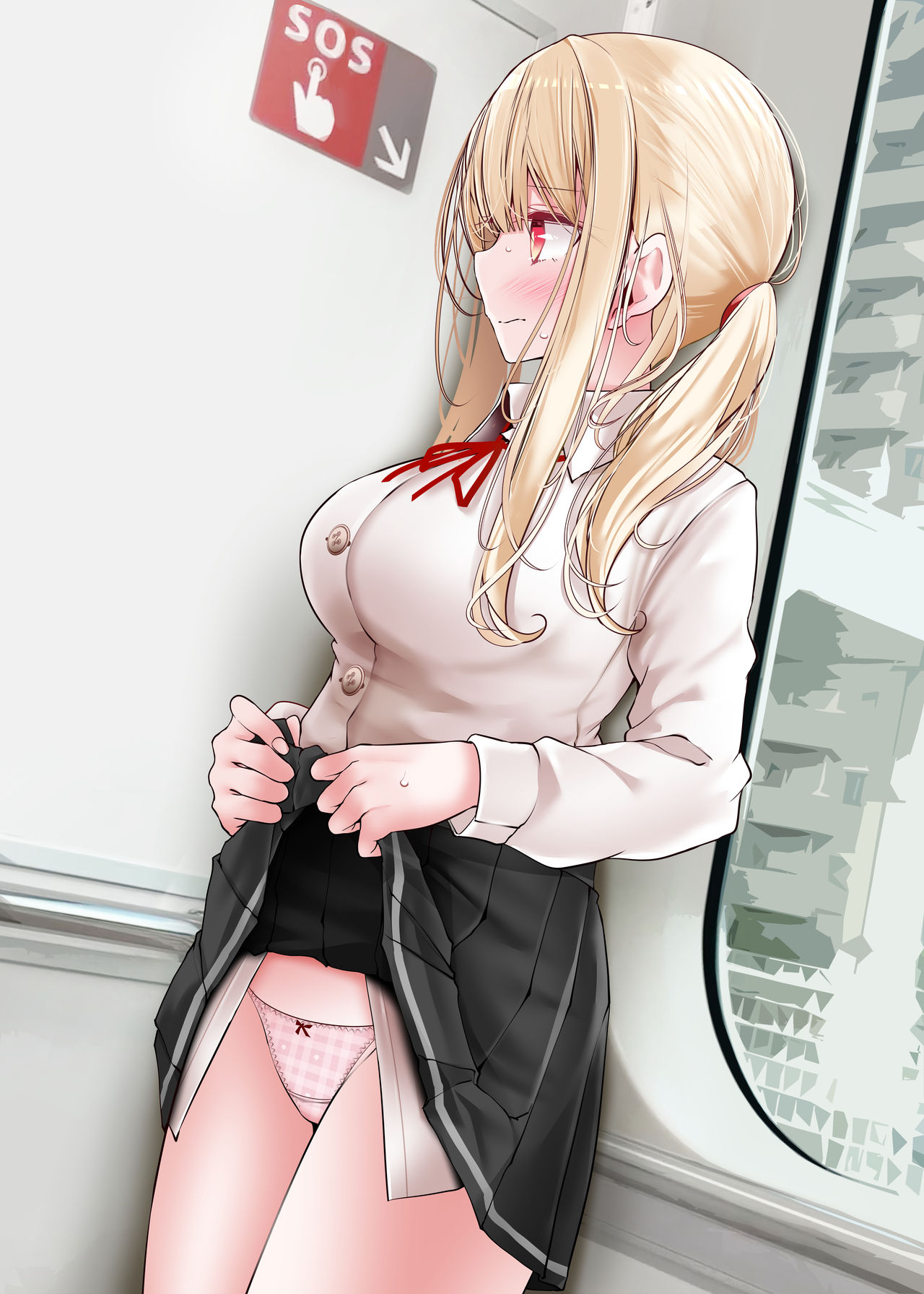 通勤電車でぱんつを見せてくる金髪JK page 5 full