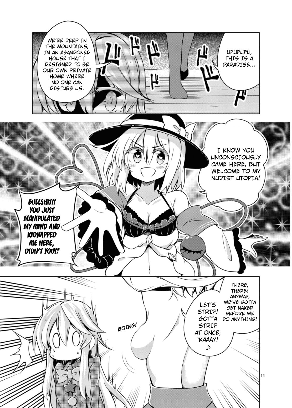 Kindan no Nudist Utopia    Black and white version page 9 full