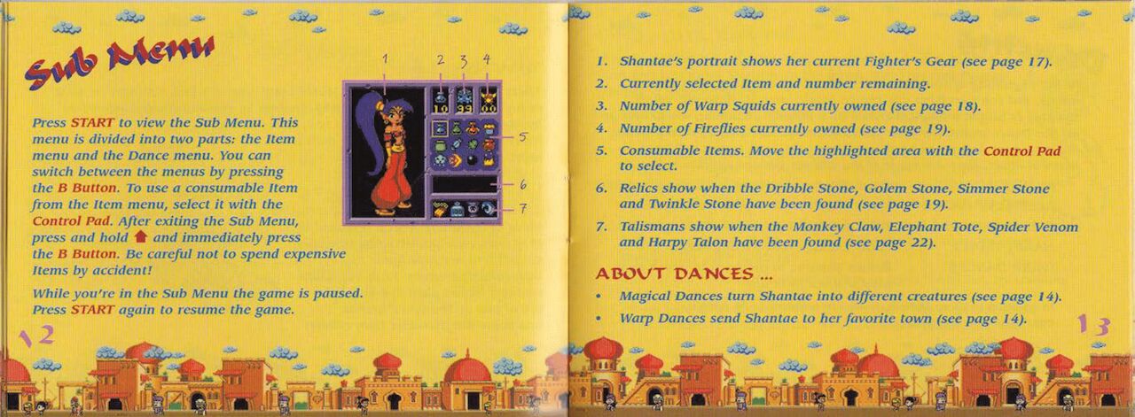 Shantae Manual + Official Art page 8 full