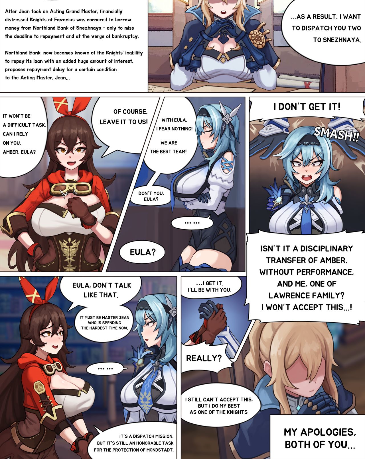 Sexual Service Mission of Knights of Favonius （English+No text） page 2 full