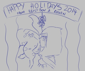Happy Holidays from Raven and Beast Boy cover