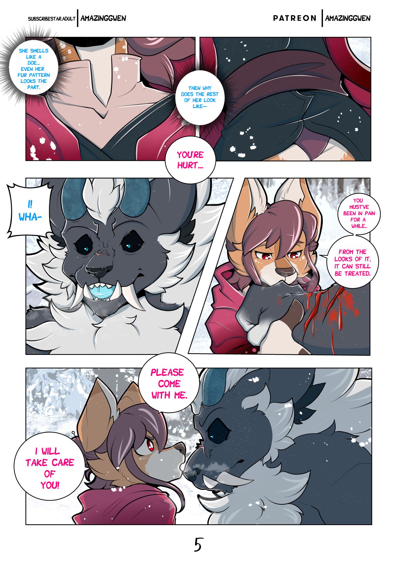Red Blossom &amp; Winter Snow page 6 full