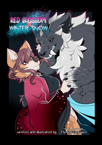 Red Blossom &amp; Winter Snow cover