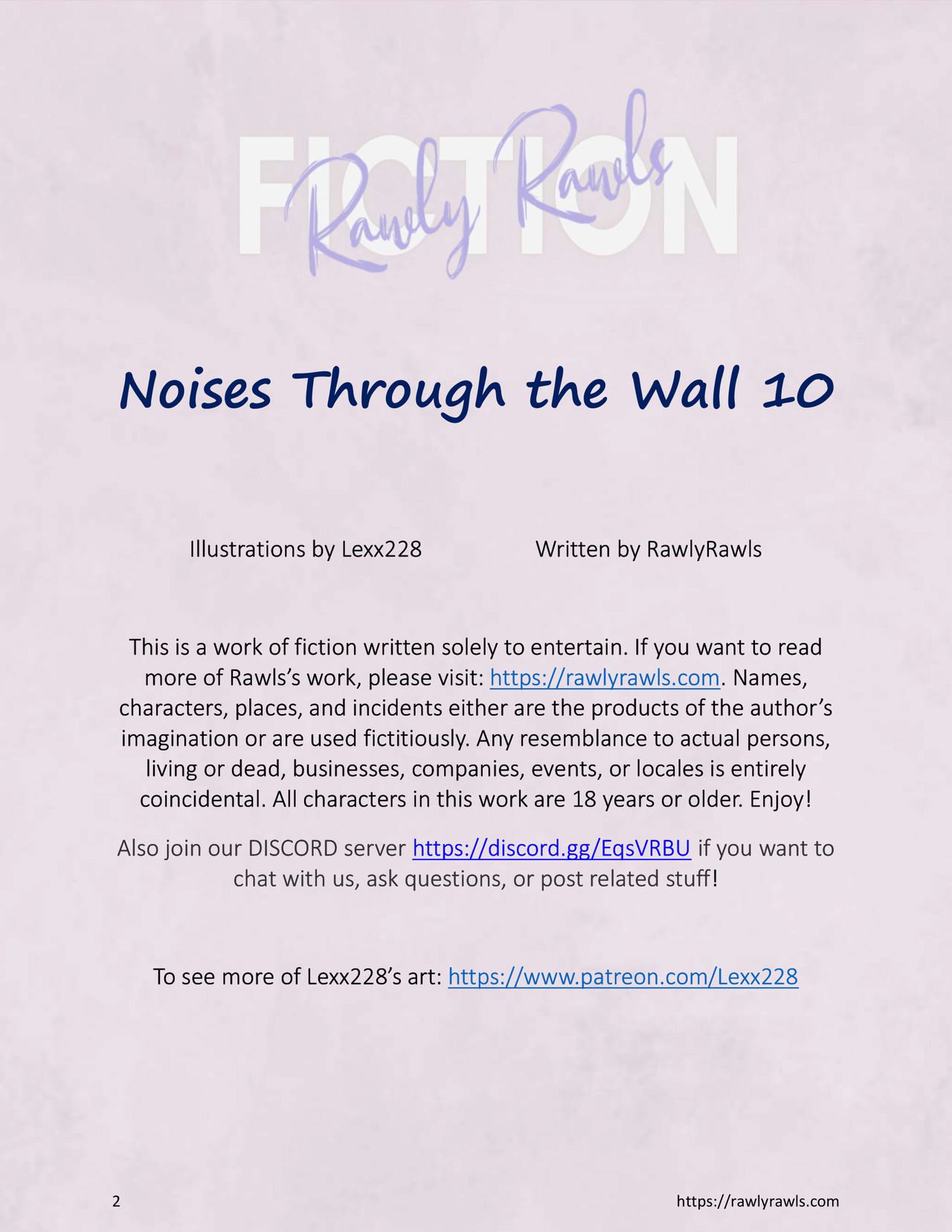 Noises Through the Wall Chapter 10: Rawly Rawls Fiction page 2 full