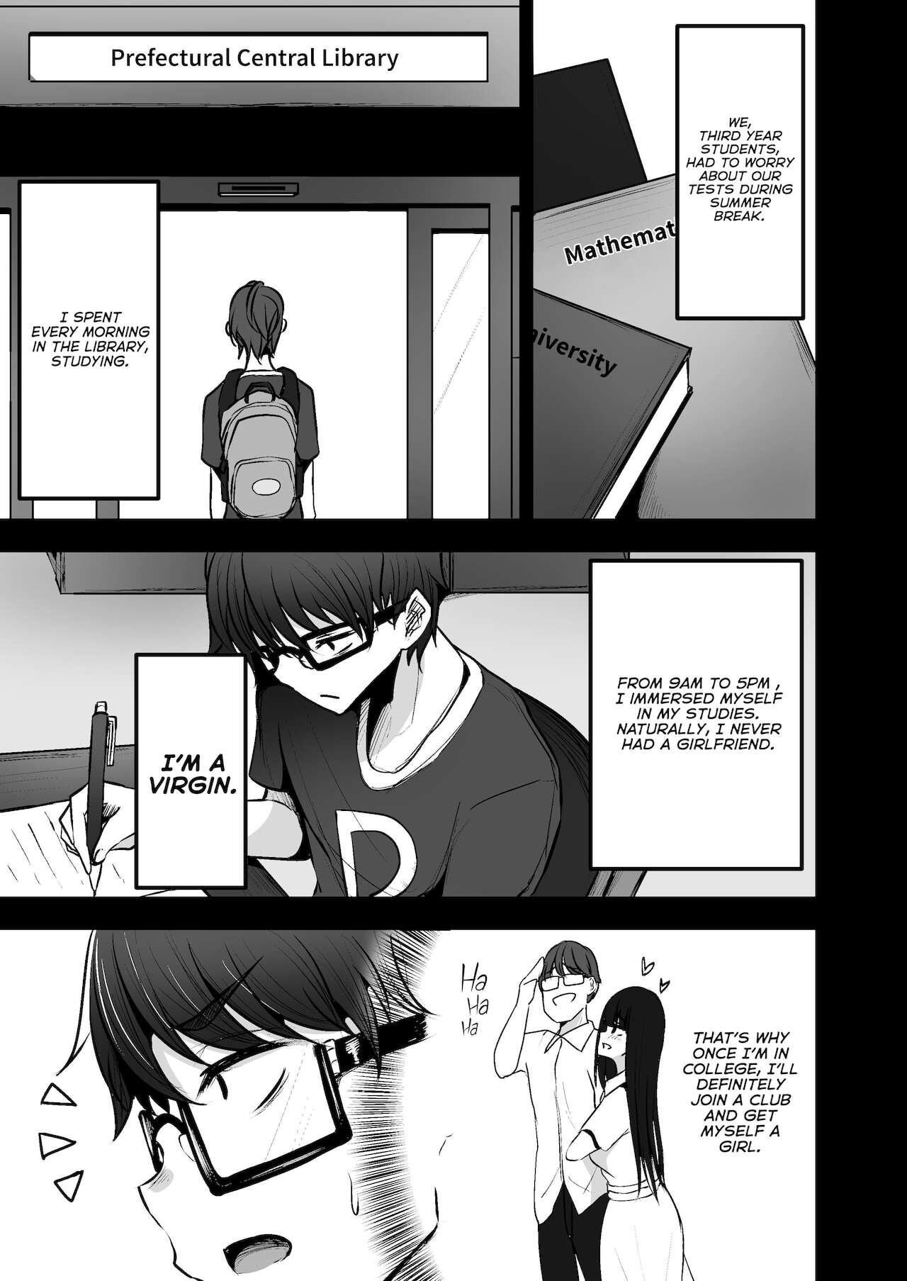 Toshokan de Benkyou Shiteitara Itsumo Kuru Gal JK ni... page 3 full