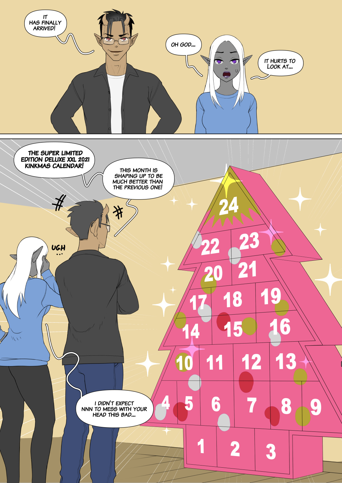 Kinkmas Calendar page 1 full