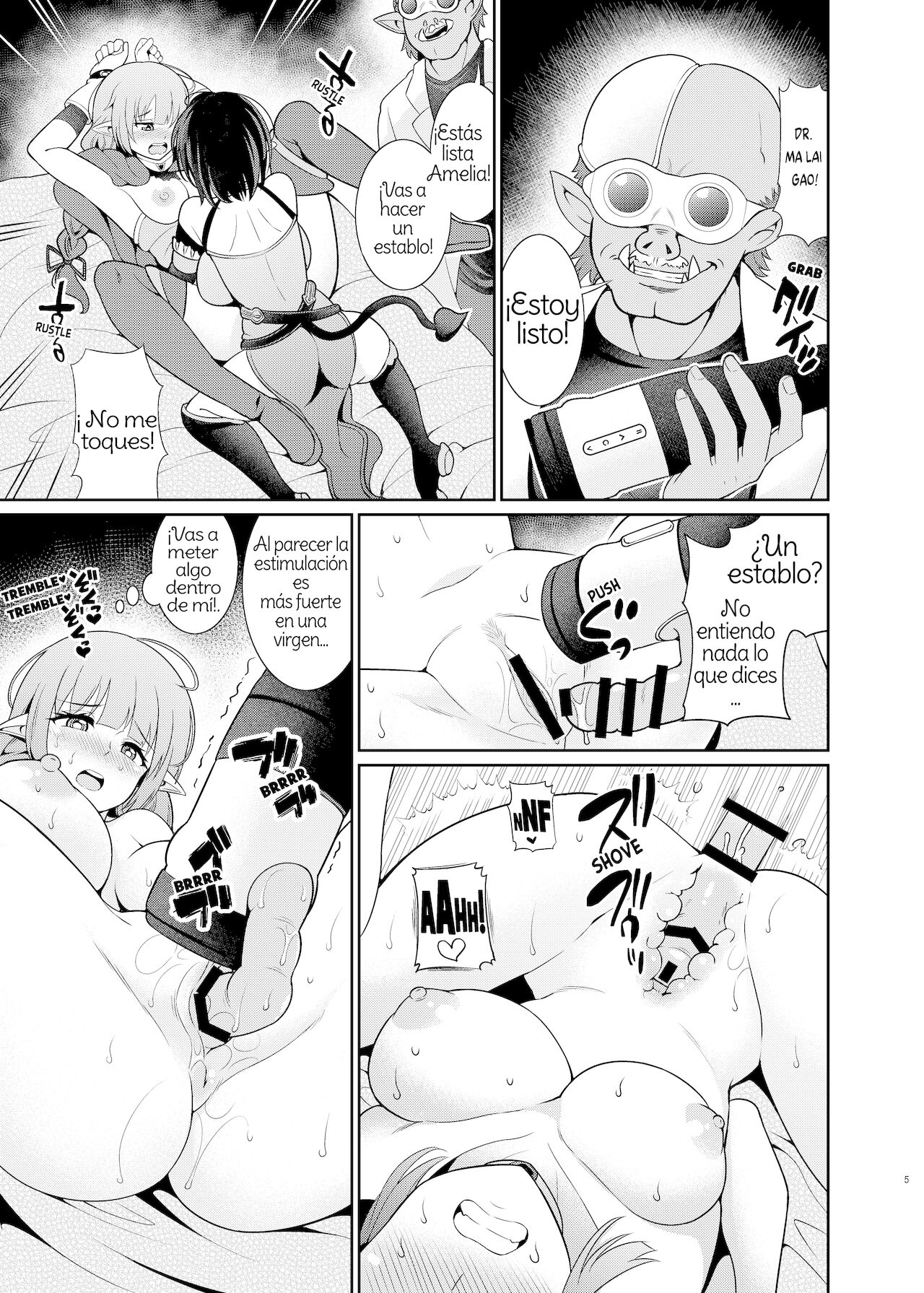 Futanari Elf no Tanetsuke Bokujou 1 | Futanari Elf Breeding Farm 1 Spanish page 5 full