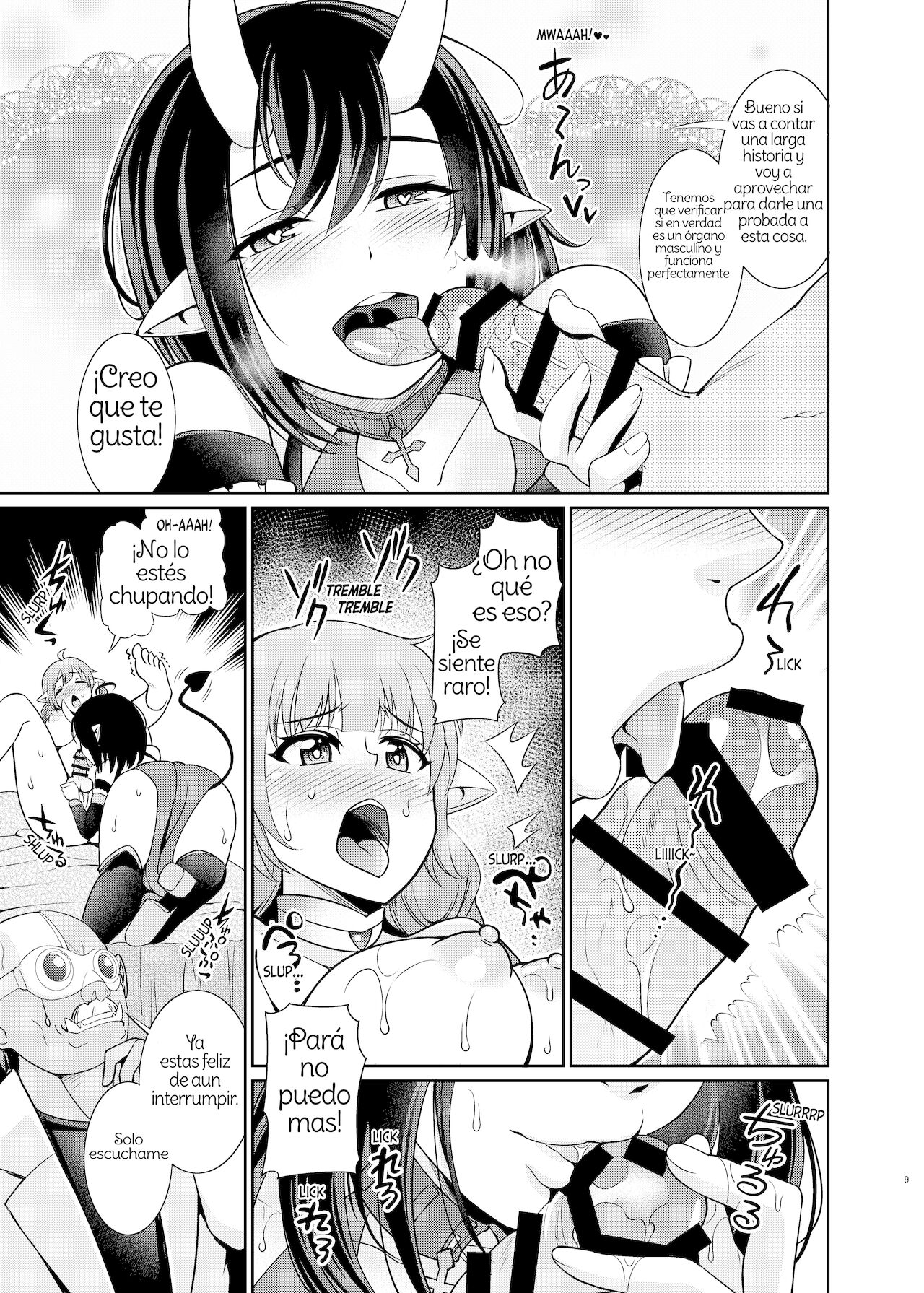Futanari Elf no Tanetsuke Bokujou 1 | Futanari Elf Breeding Farm 1 Spanish page 9 full