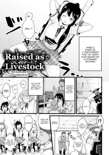 Raised as Livestock || Oishii Kachiku ni Sodatsu made cover
