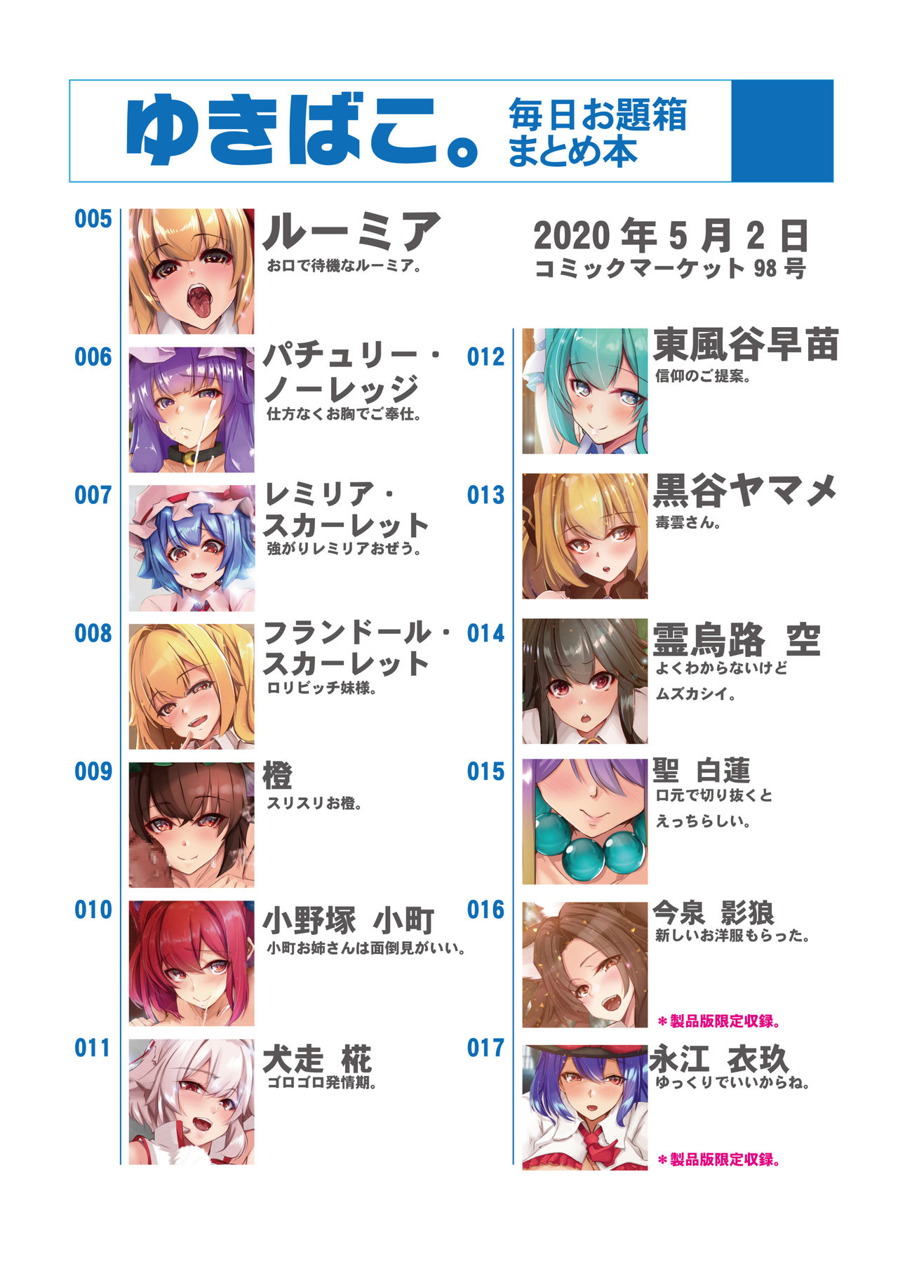 Yukibako - Mainichi Odaibako Matome Hon ~Comic Market 98~ page 3 full