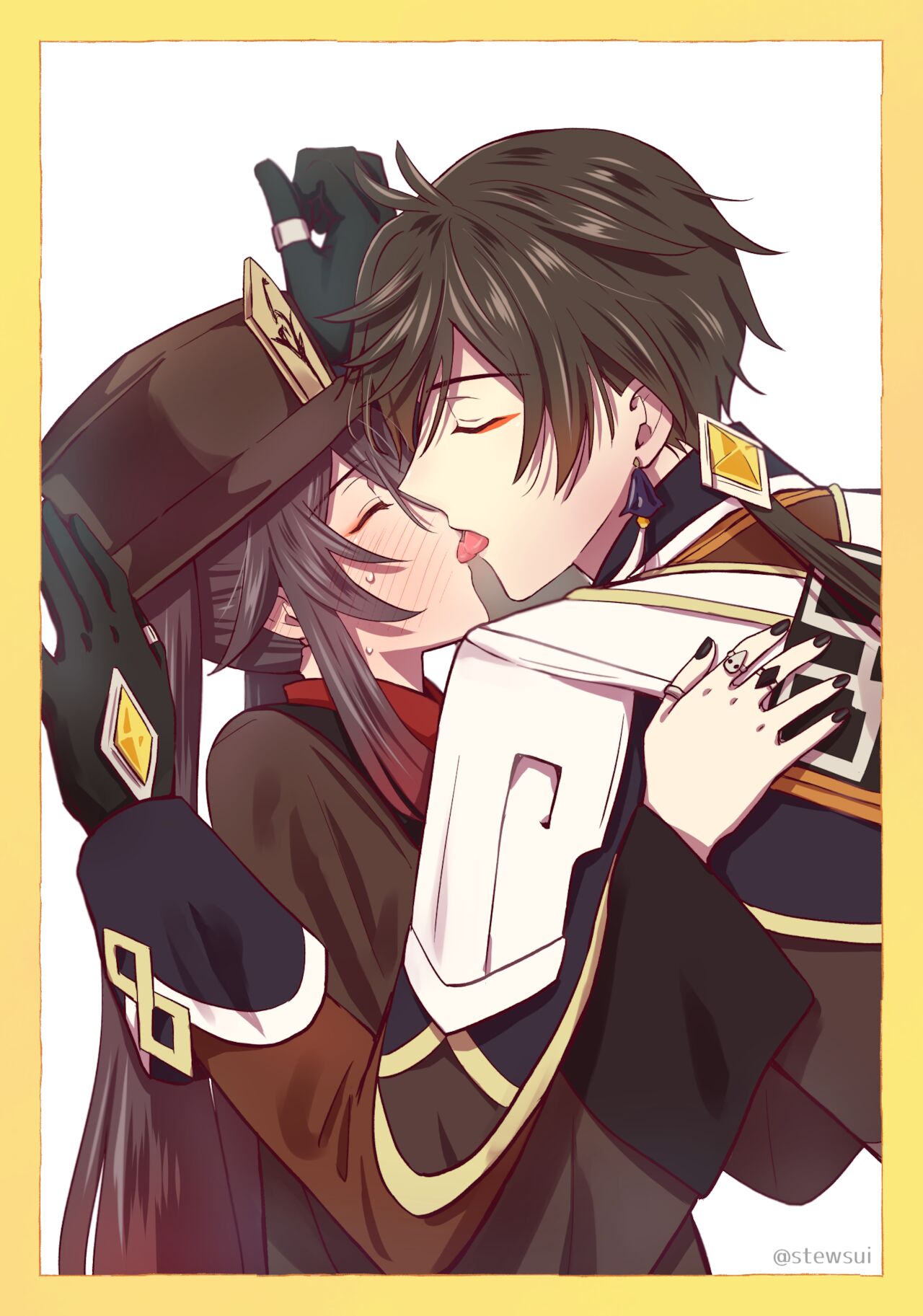 Zhongli x Hu Tao love story hentai doujinshi page 1 full