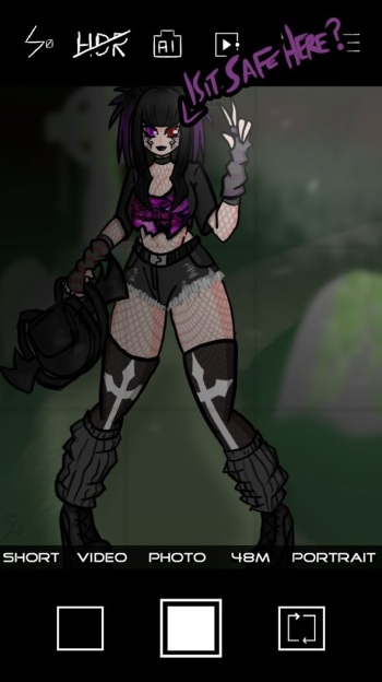 two goths, a cemetery, and a HUGE COCK cover