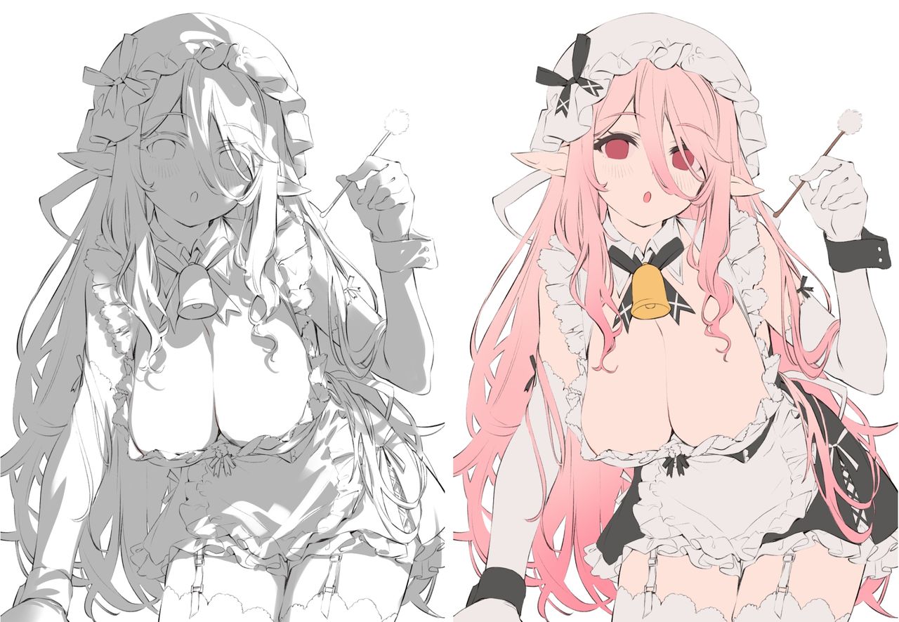 クソデカメイドちょい差分+ちょいメイキング page 6 full