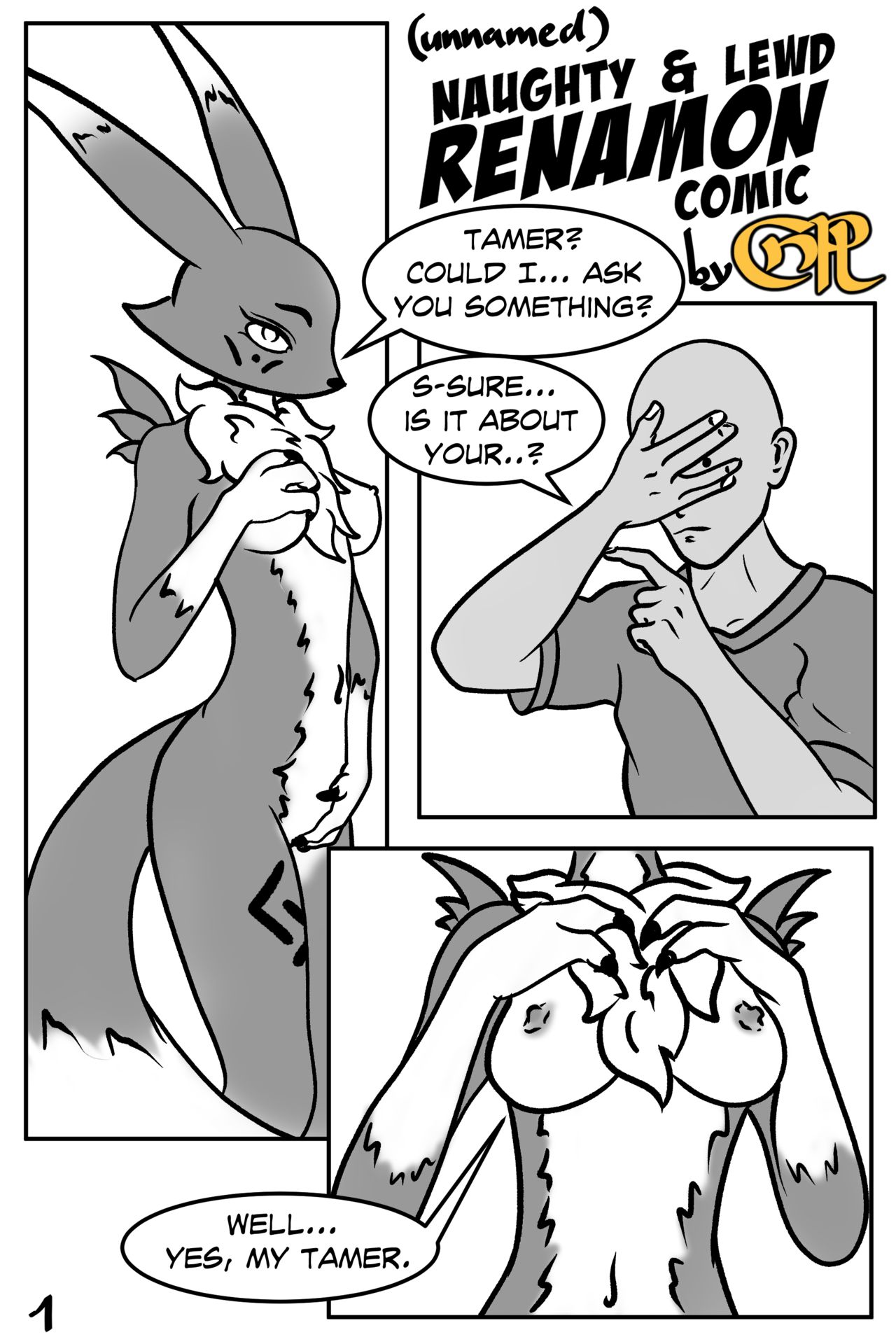 LEWD//Hack - A Naughty Renamon Comic page 2 full