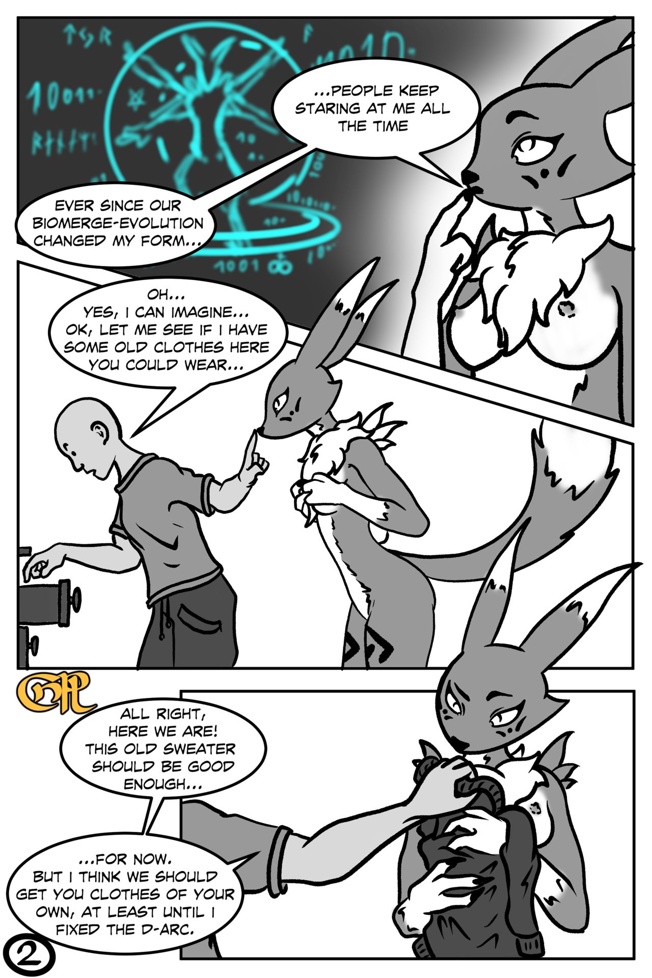 LEWD//Hack - A Naughty Renamon Comic page 3 full