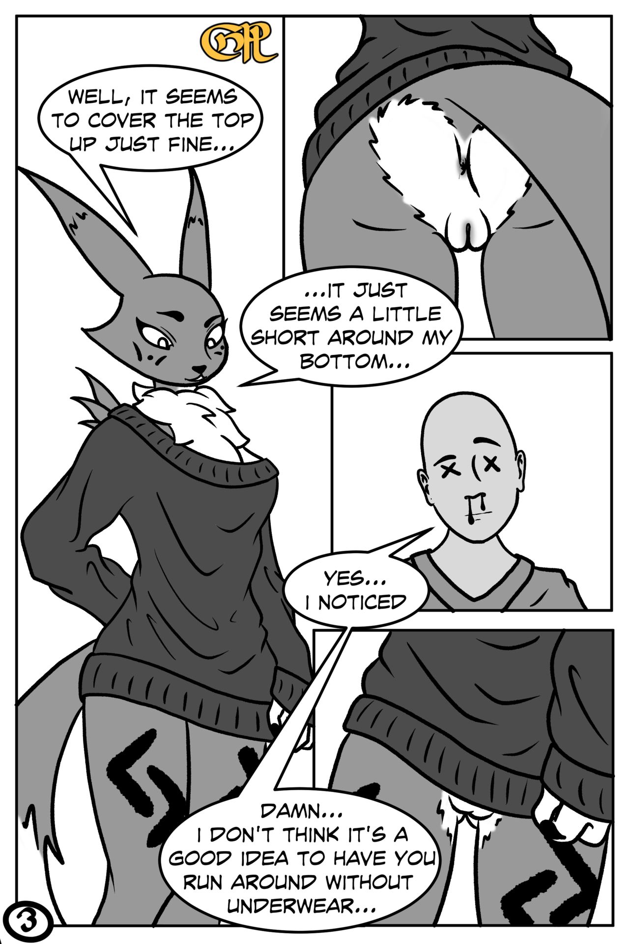 LEWD//Hack - A Naughty Renamon Comic page 4 full