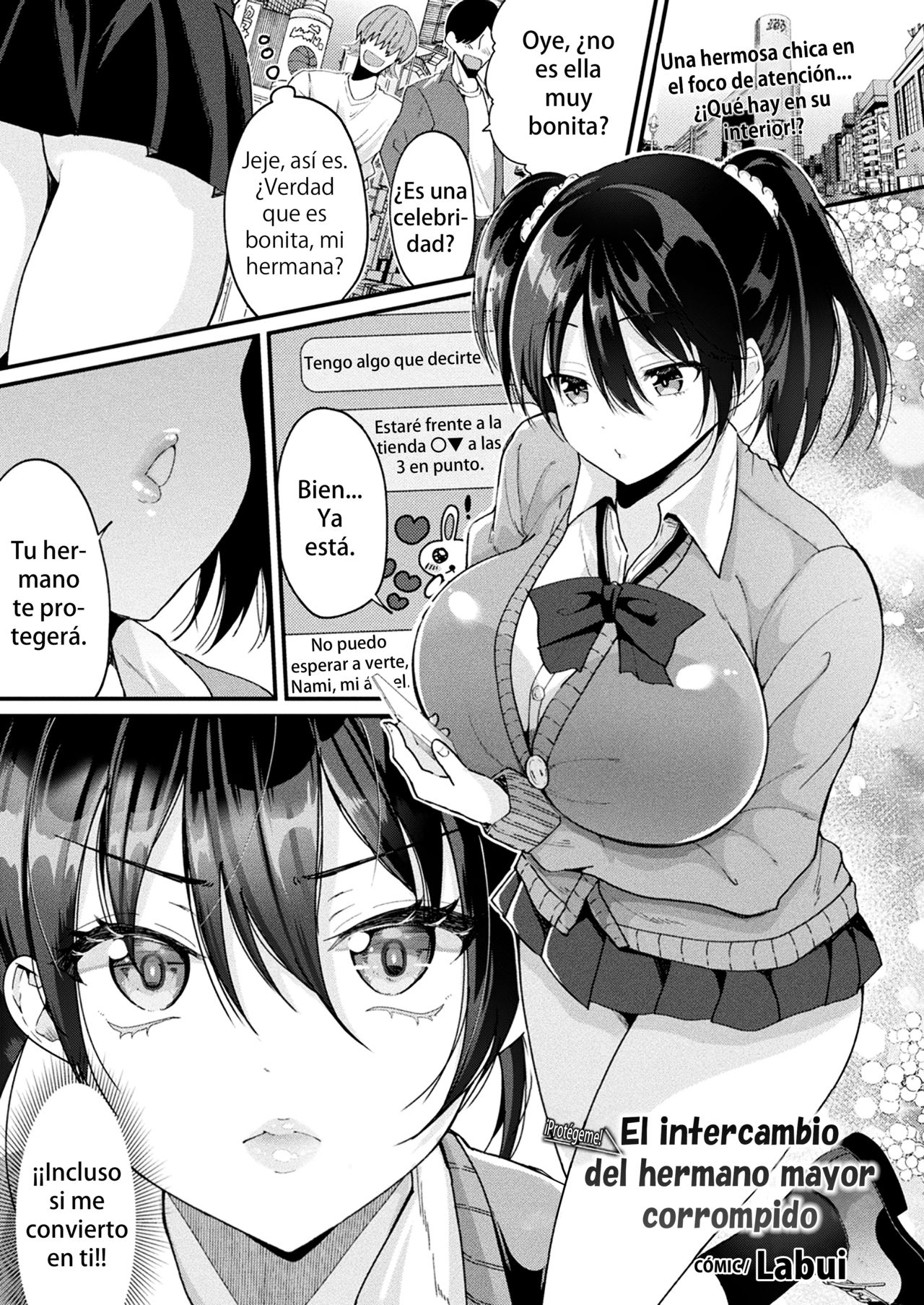 Mamotte! Irekawari ahe ochi onii-san | Protégeme! El intercambio del hermano mayor corrompido. page 1 full