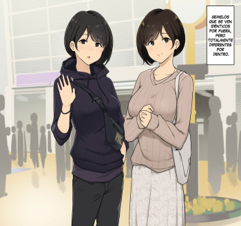 Seikaku ga Seihantai na Futago to Tsukiatte 3p Sex suru Ohanashi cover