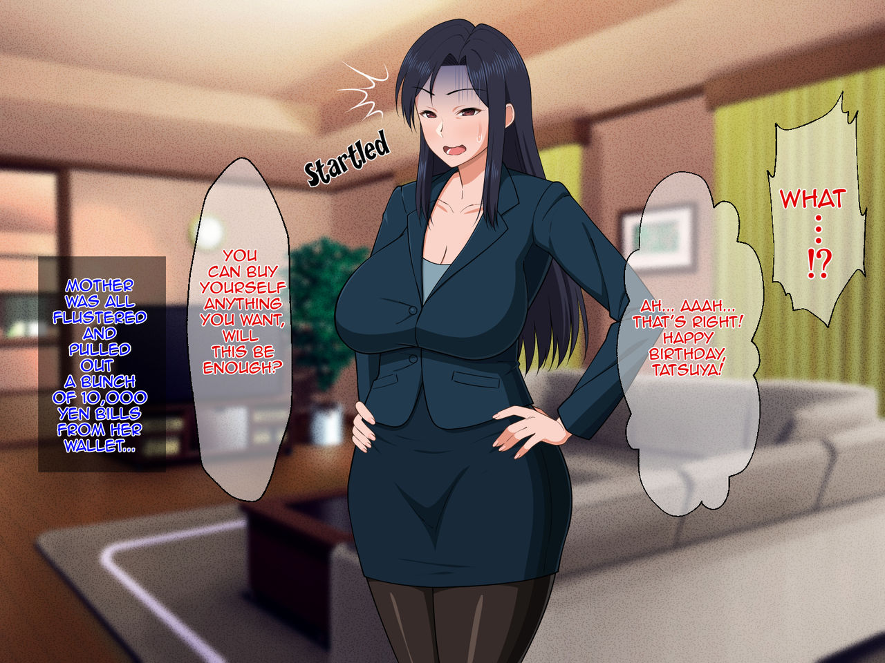 Shigoto Ningen de Kibishikatta Hahaoya wa Musuko to no Kinshin Koubi de Midara ni Aeide Jusei Suru|Strict Workaholic Mother is Gasping Lewdly as She's Being Impregnated by Having Incestual Copulation with Her Son page 8 full