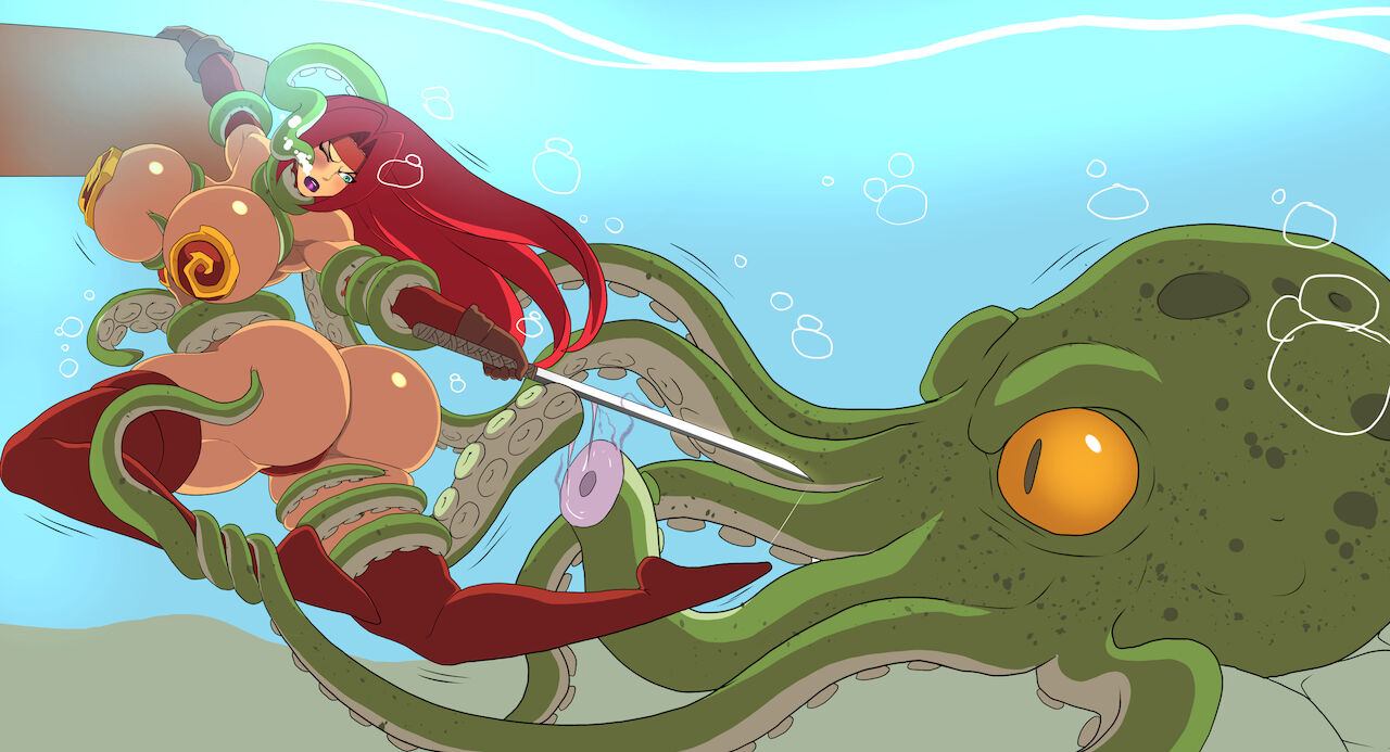 Red Monika VS Giant Octopus page 9 full