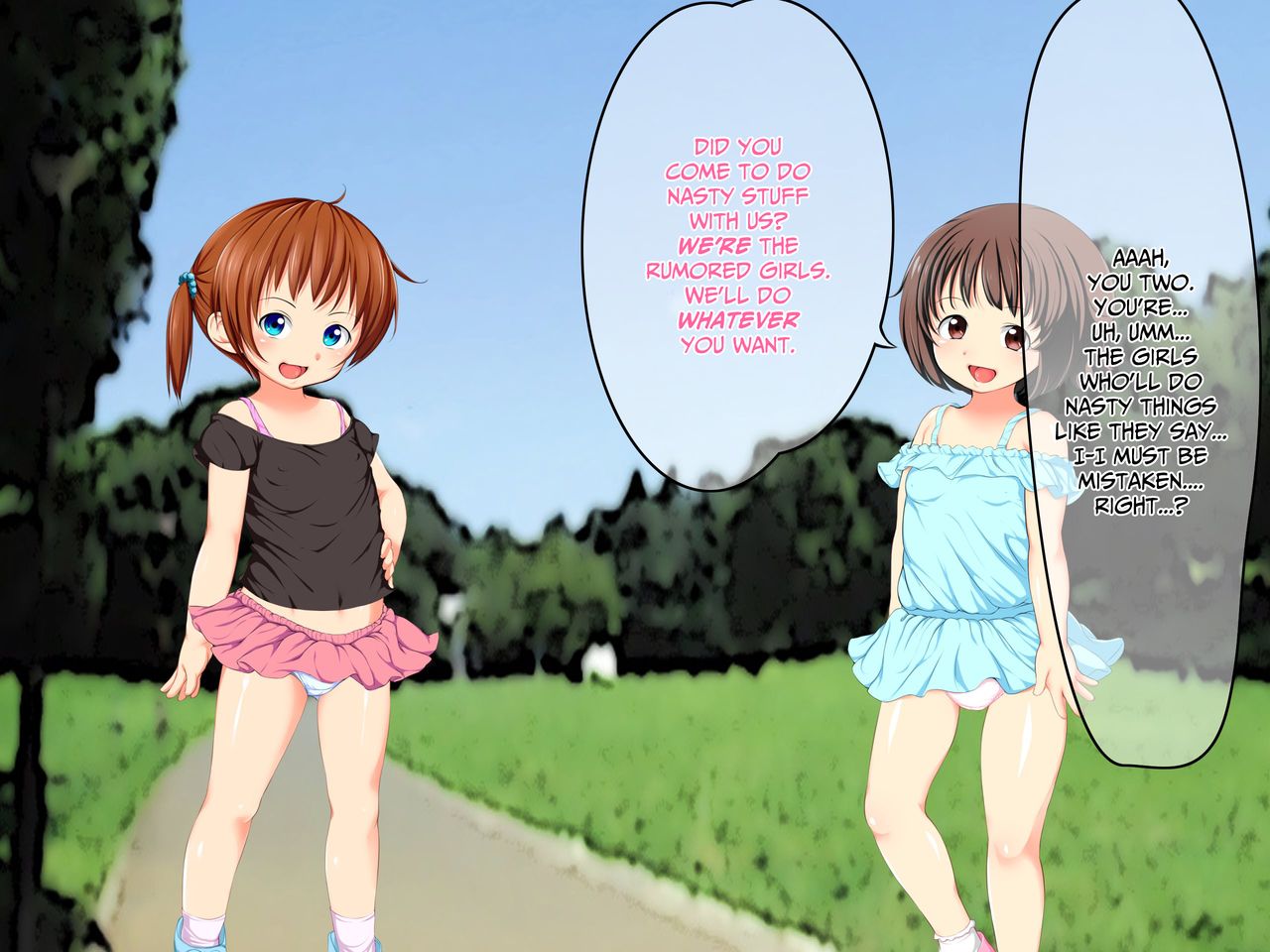 Itsumo Kouen ni Iru Ochinchin Daisuki na Futari no Bitch | Two Cock-crazed Bitches Who Always Hang Out At The Park page 3 full