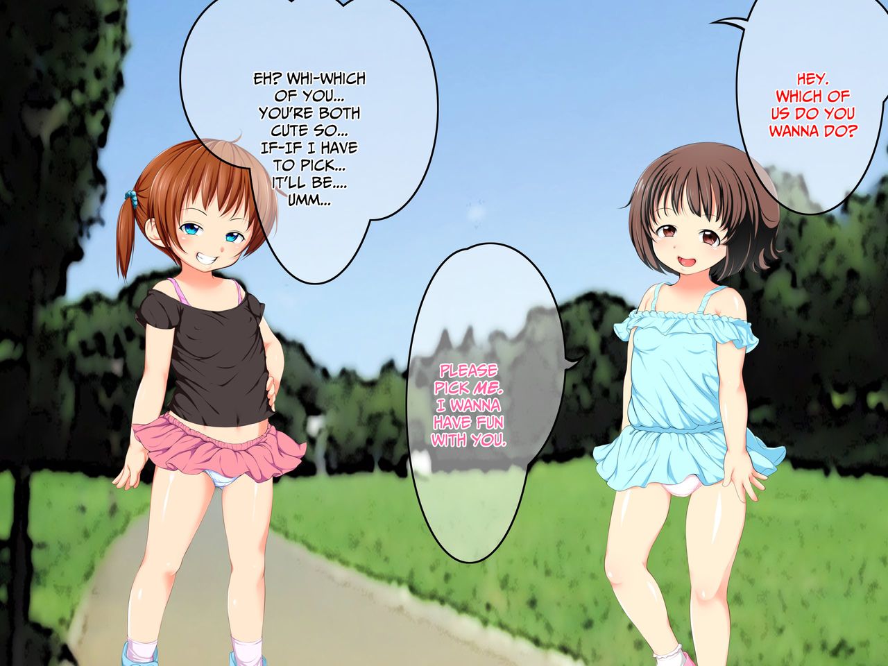 Itsumo Kouen ni Iru Ochinchin Daisuki na Futari no Bitch | Two Cock-crazed Bitches Who Always Hang Out At The Park page 4 full