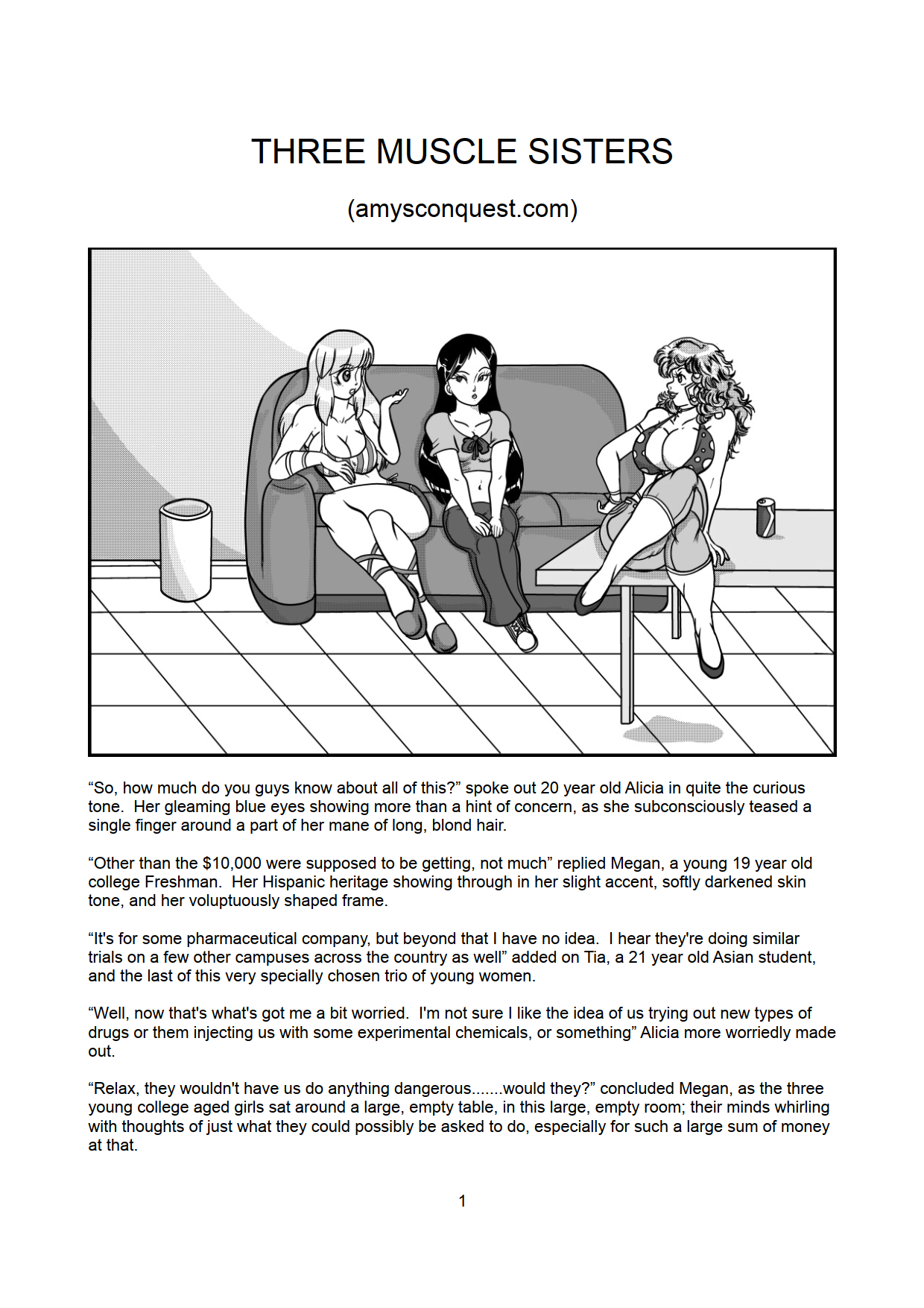 Three Muscle Sisters 1 page 1 full