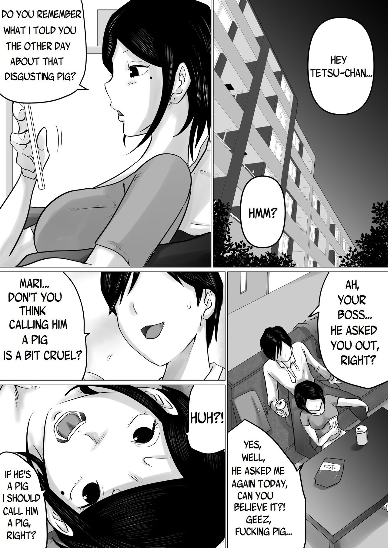 Menkui Kouman Tsuma ga Partsaki no Kimobuta Joushi ni Otosareta Keii | An Arrogant Wife Who Hates Ugliness Falls For Her Ugly Boss page 2 full