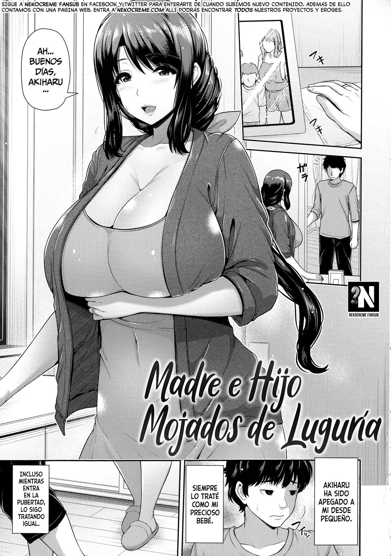 Yokushitsu ni Nureru Boshiai | Madre e Hijo Mojados de Lujuria page 5 full