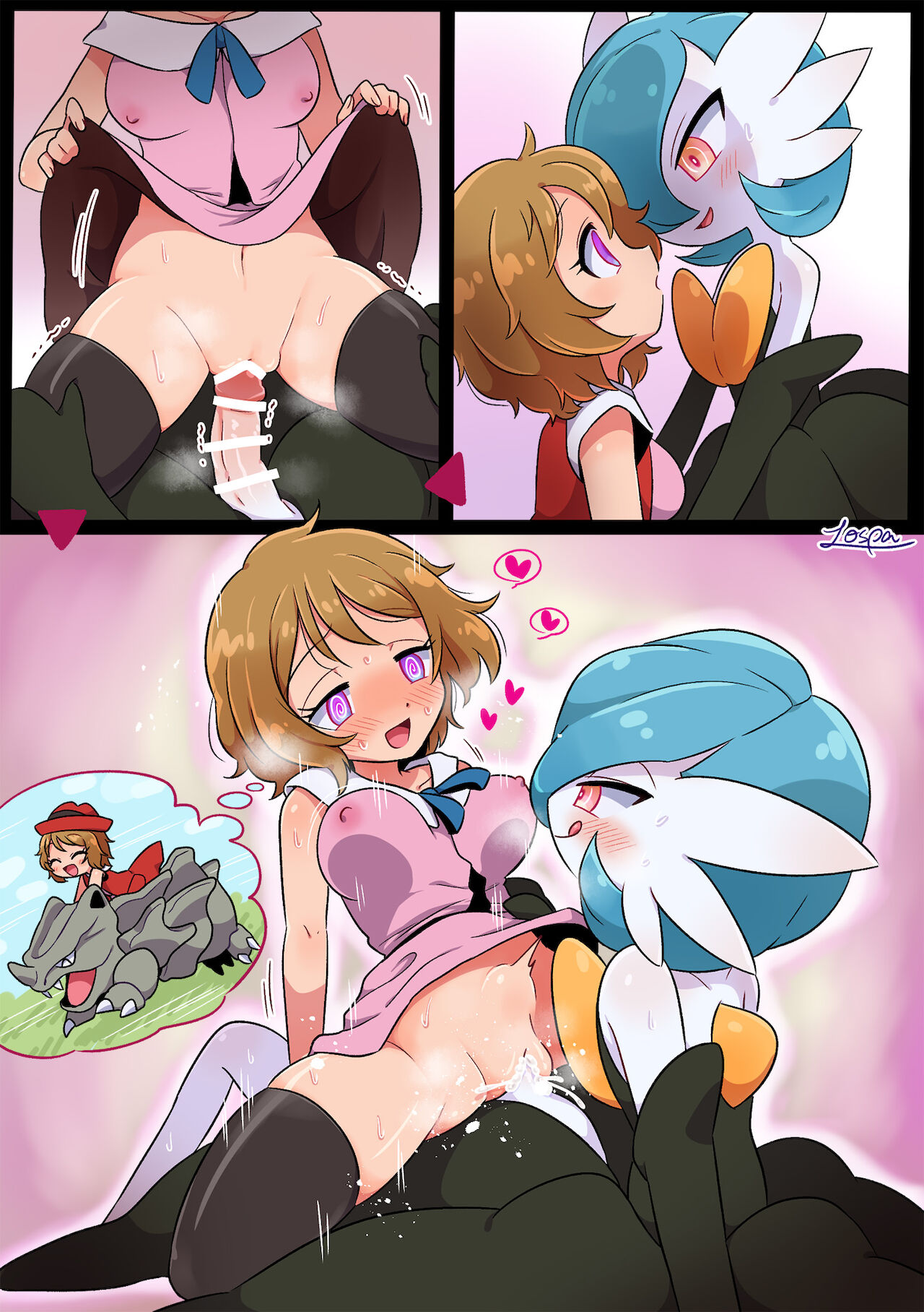 催眠色違いメガサナ♂ × セレナ / ShinyMegaGardevoir♂ × Serena page 5 full