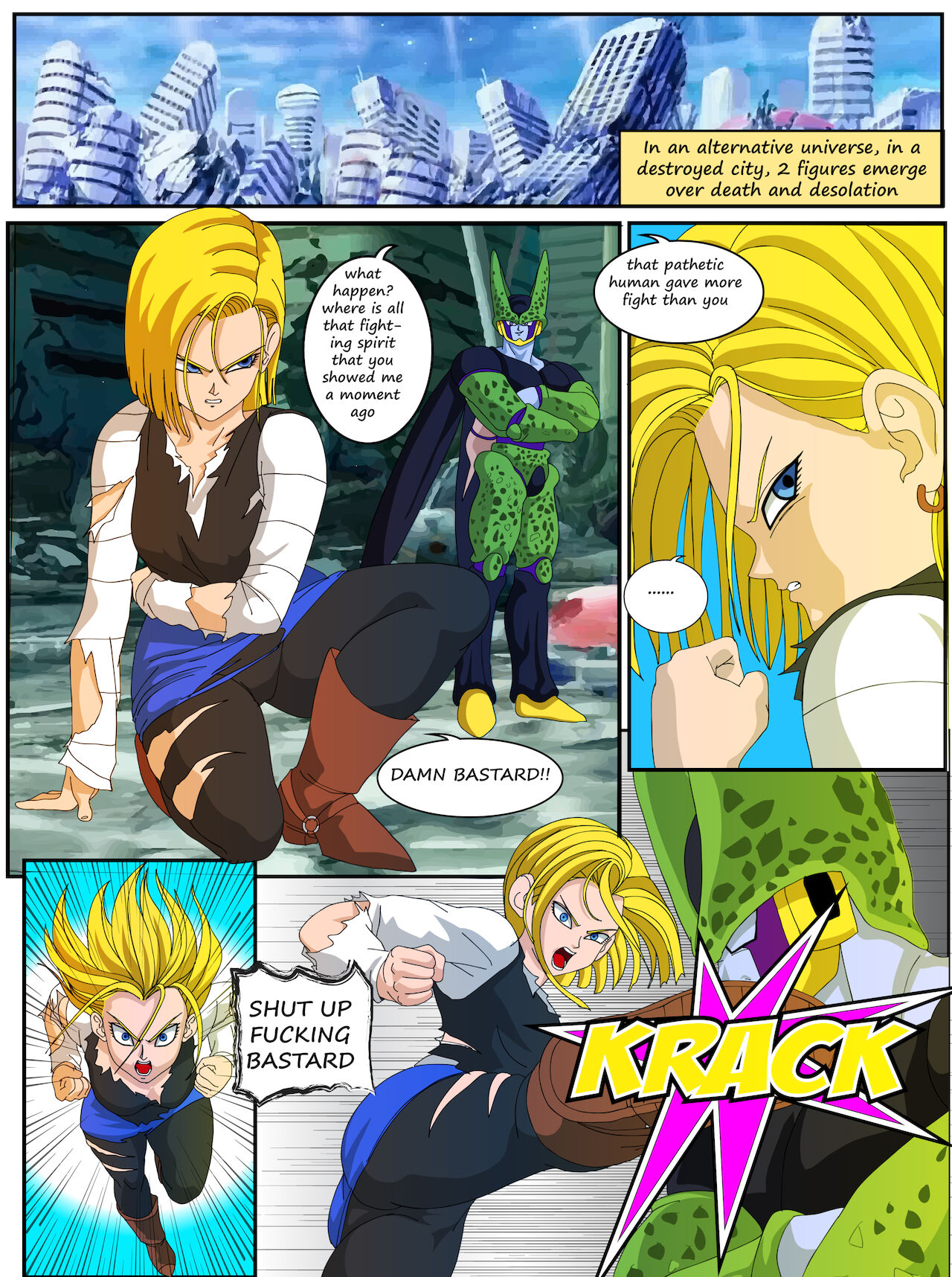 Android 18 vs Cell page 1 full