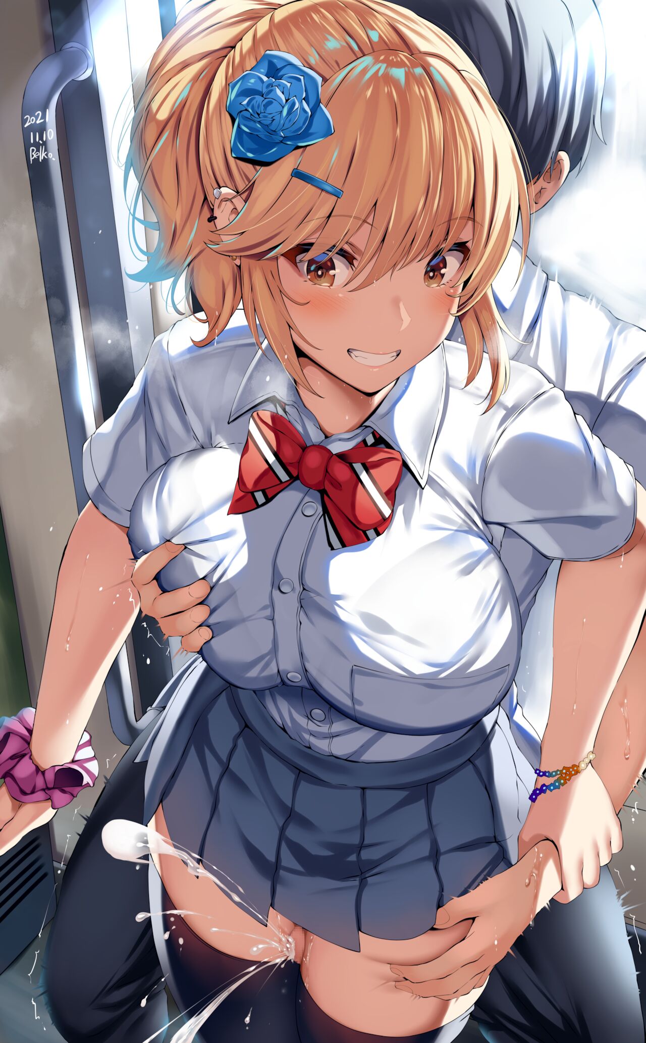 金髪ギャル姉ふとももコキ page 2 full