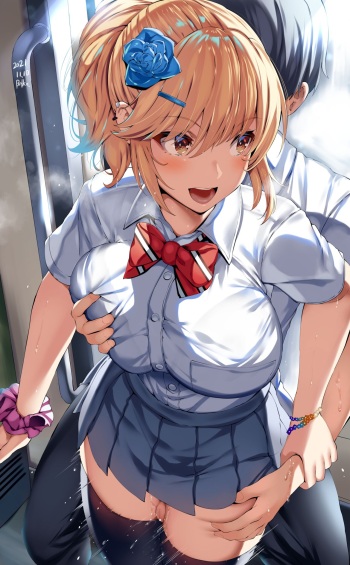 金髪ギャル姉ふとももコキ cover