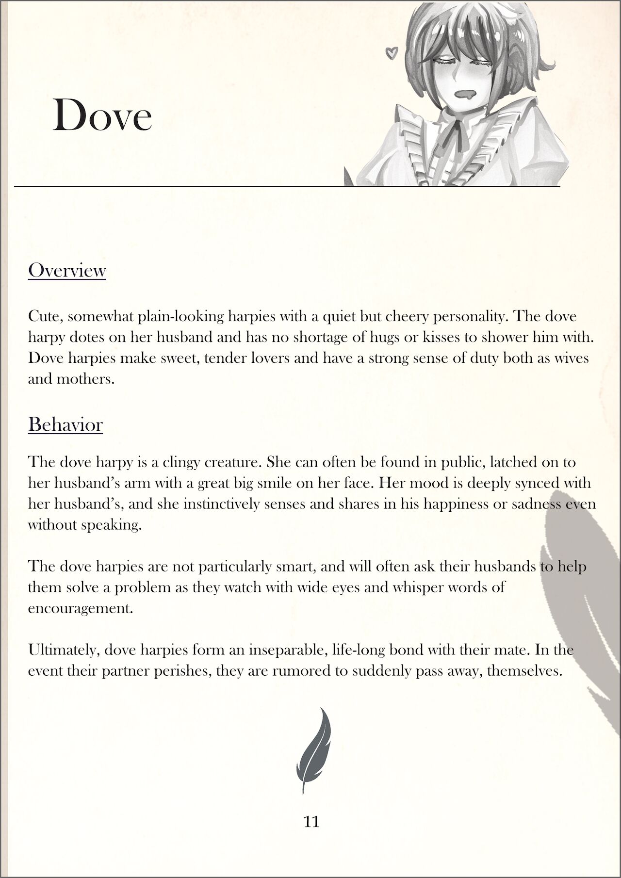Harpy Watcher's Codex Vol. 1 page 9 full