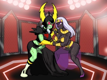Queen Tyr'ahnee Lord Dominator futanari catfight cover