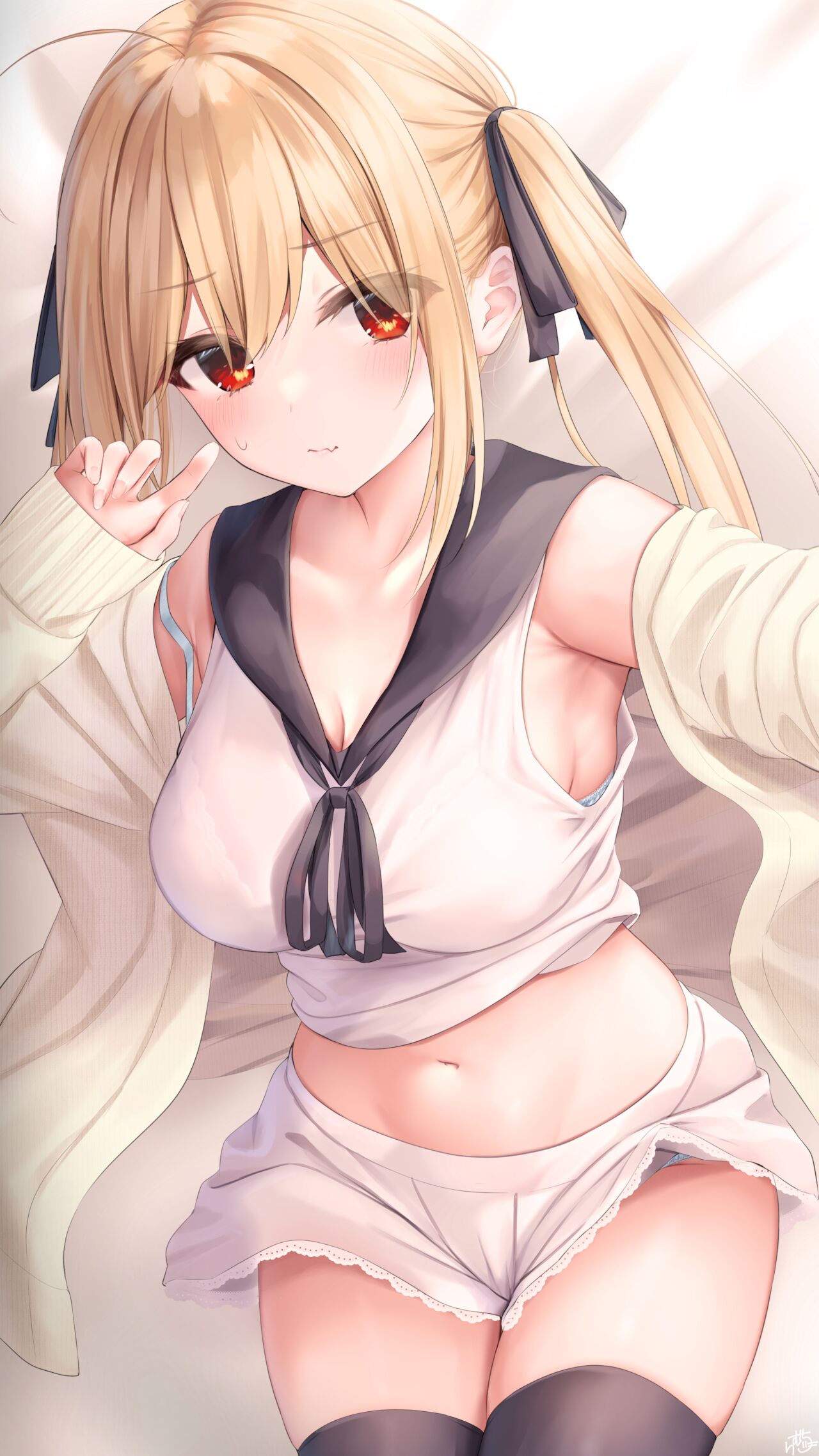 【添い寝（意味深）】金髪ちゃん page 8 full