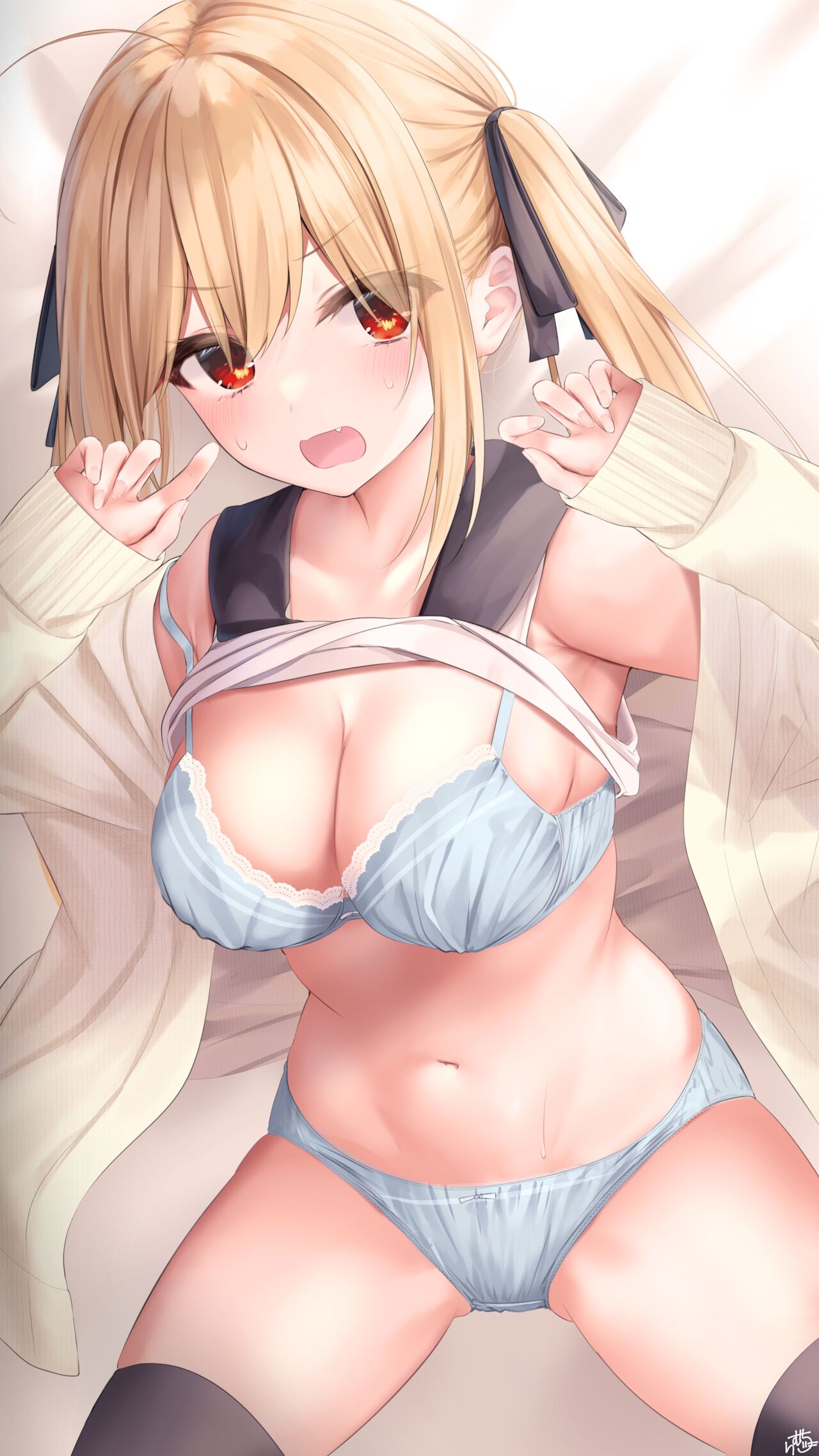 【添い寝（意味深）】金髪ちゃん page 9 full