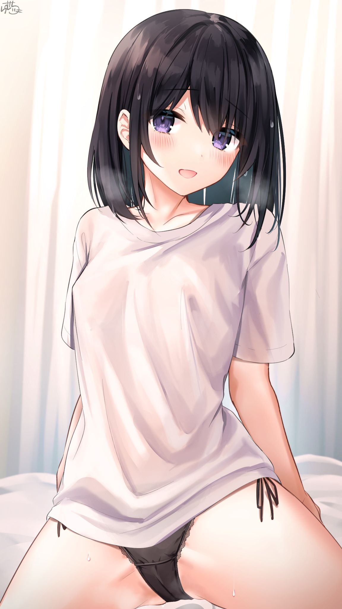 【お風呂上がり】黒髪ちゃん page 8 full