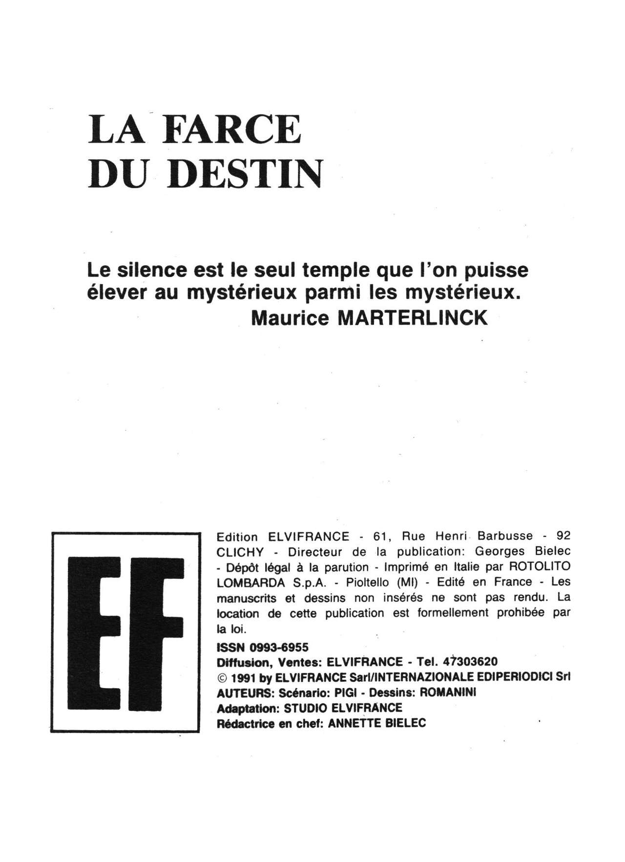 Série Blanche 28 - La farce du destin page 3 full