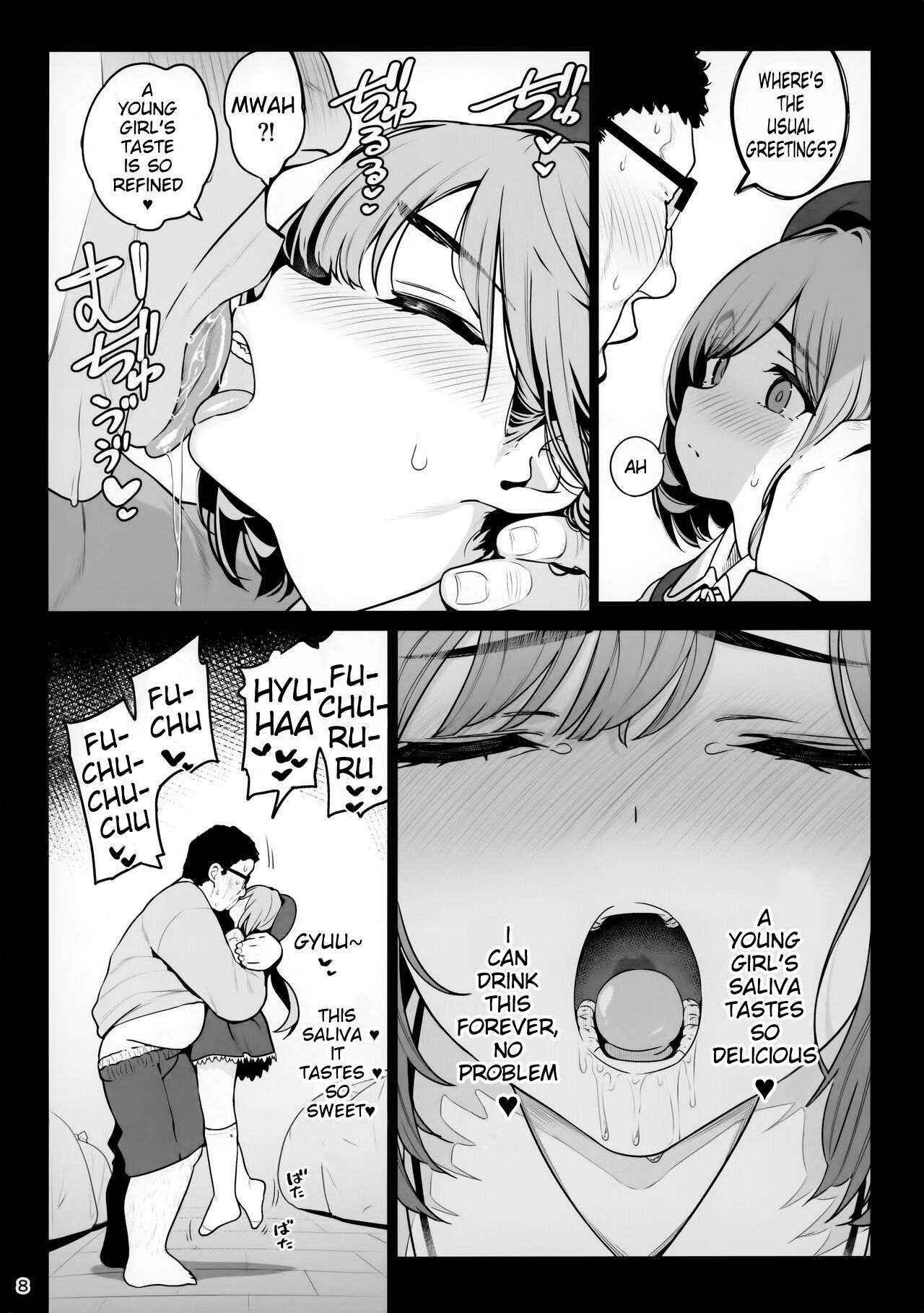 To my Neighbor, your Daughter has been too cute, admirable, and smart to boot, she's fitting as my Onahole so I did it - Mating Hypnosis page 9 full