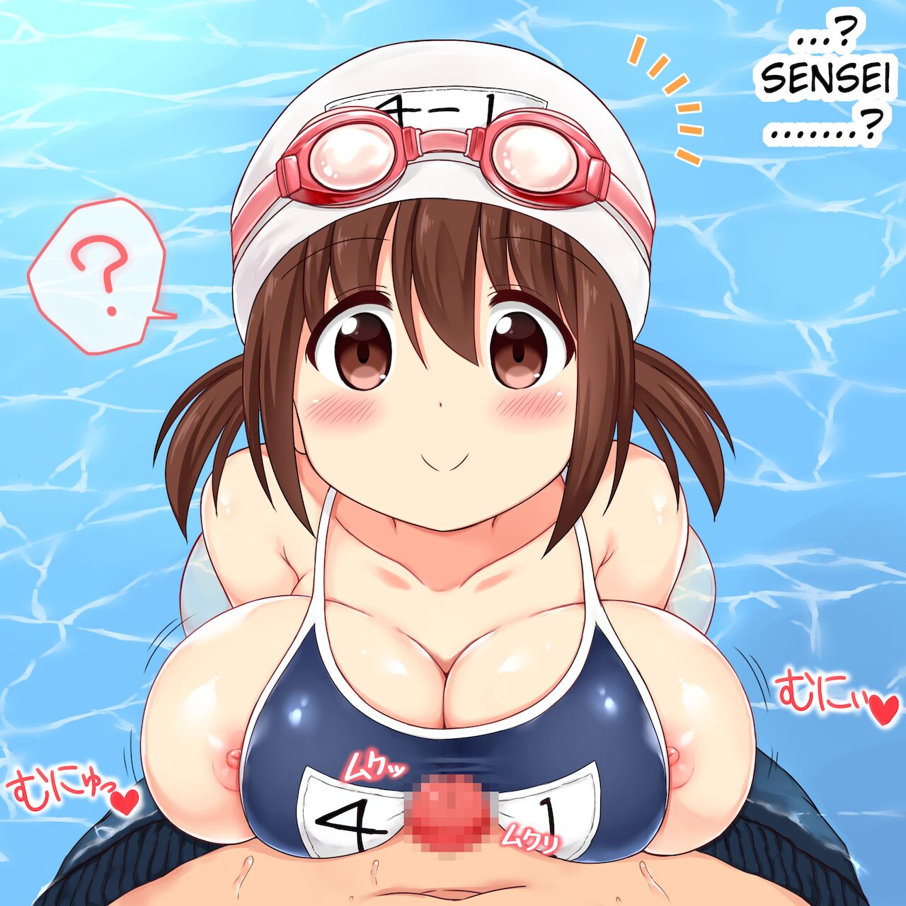 Mizugi o Wasurete Zenra de Jugyou o Ukeru Mana-chan | Mana-chan Forgot her Swimsuit and Came to Swim Class Butt Naked page 9 full