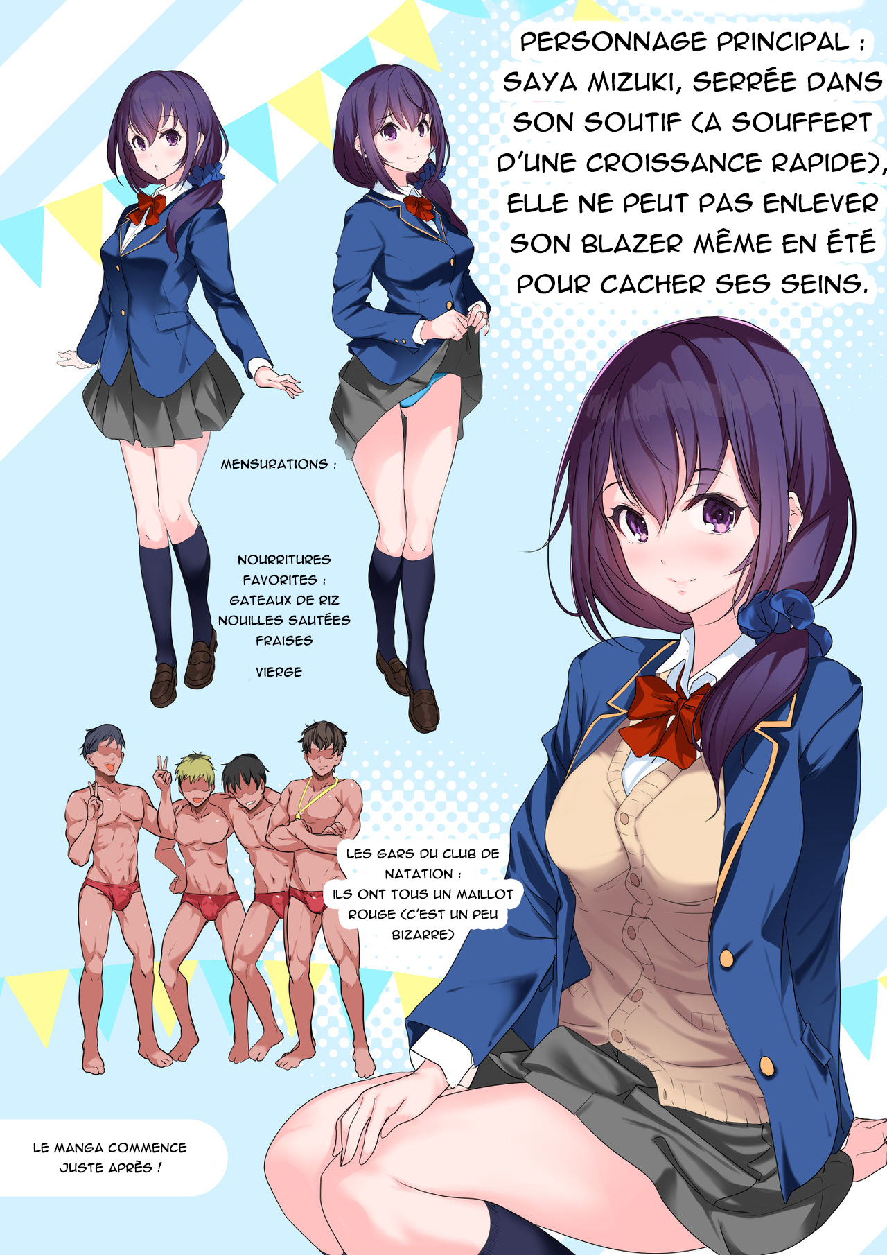 Kyonyuu ga Nayami no Suiei Buin page 1 full