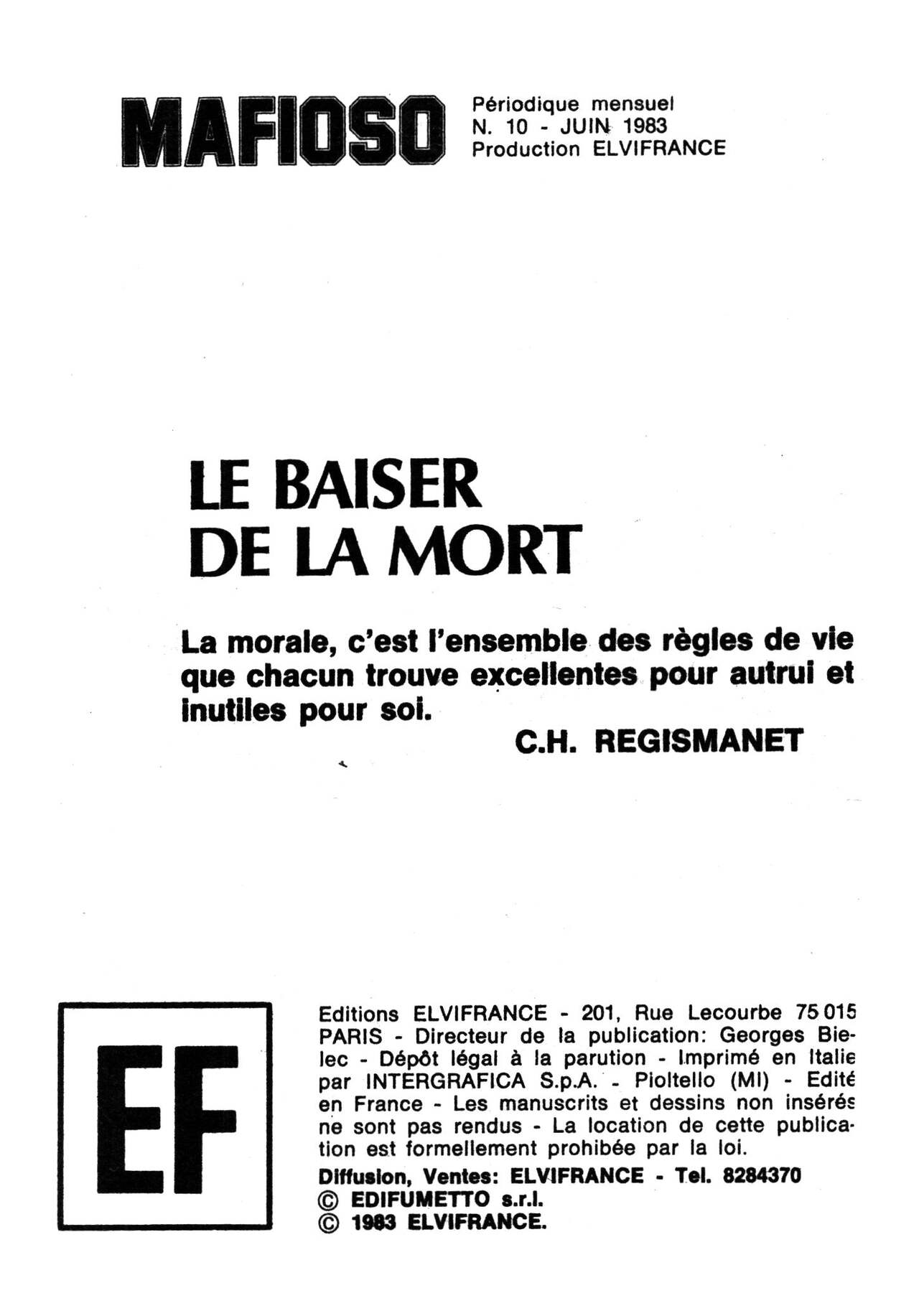 Elvifrance - Mafioso - 010 - Le baiser de la mort page 3 full