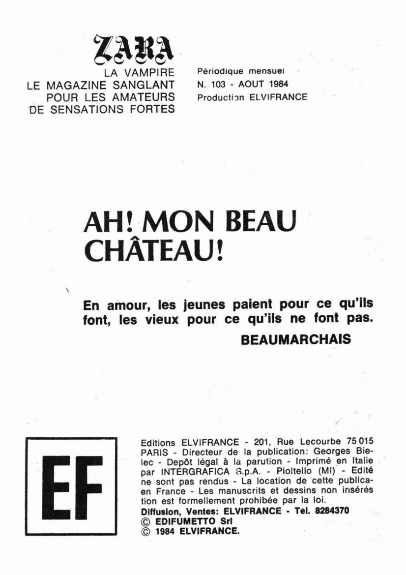 Zara la Vampire 103 - Ah Mon beau Chateau page 3 full