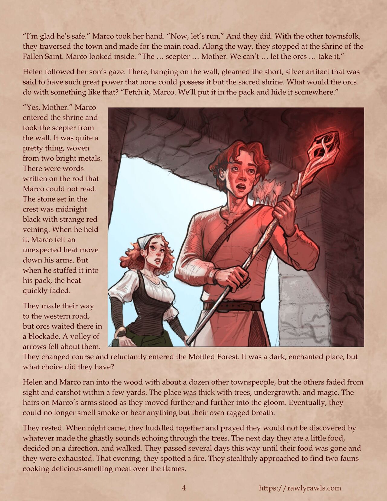 The Enchanted Scepter Chapter 1: Rawly Rawls Fiction page 4 full