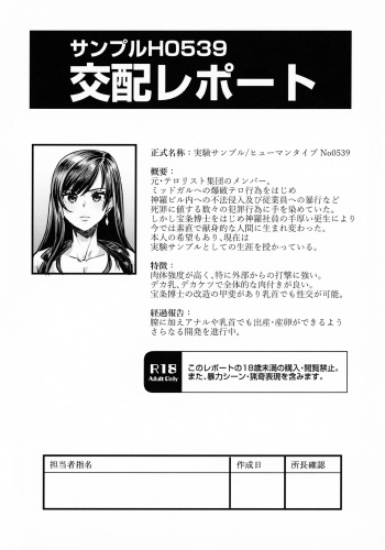 Sample H0539 Kouhai Report cover