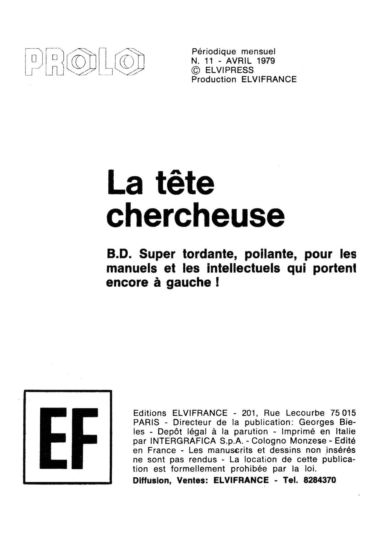 PROLO - Volume 11 - La tête chercheuse page 3 full